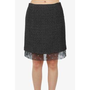 Pre-loved Chanel™ 2003 Black/Silver Tweed Skirt Size 42